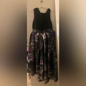 Black and purple floral dress